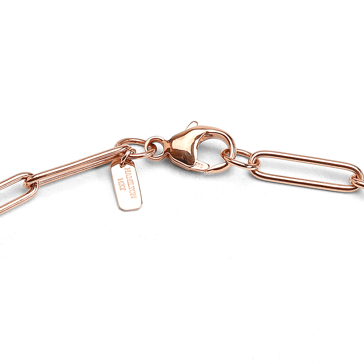 Hamilton Collection 14k Rose Recyled Gold Medium 3.8mm Long Link Chain 16 Inch Necklace