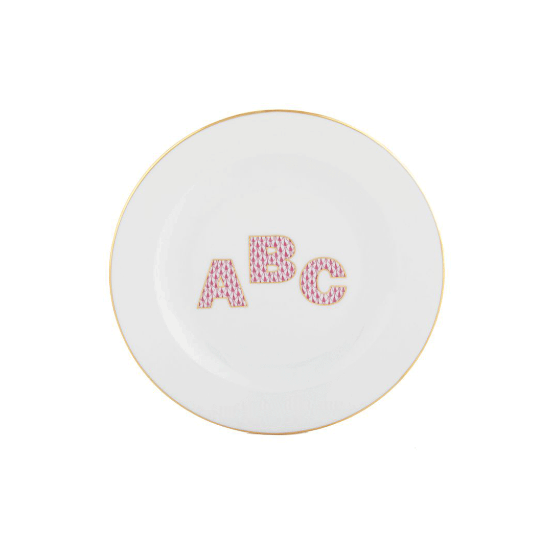 Herend ABC Pink Plate