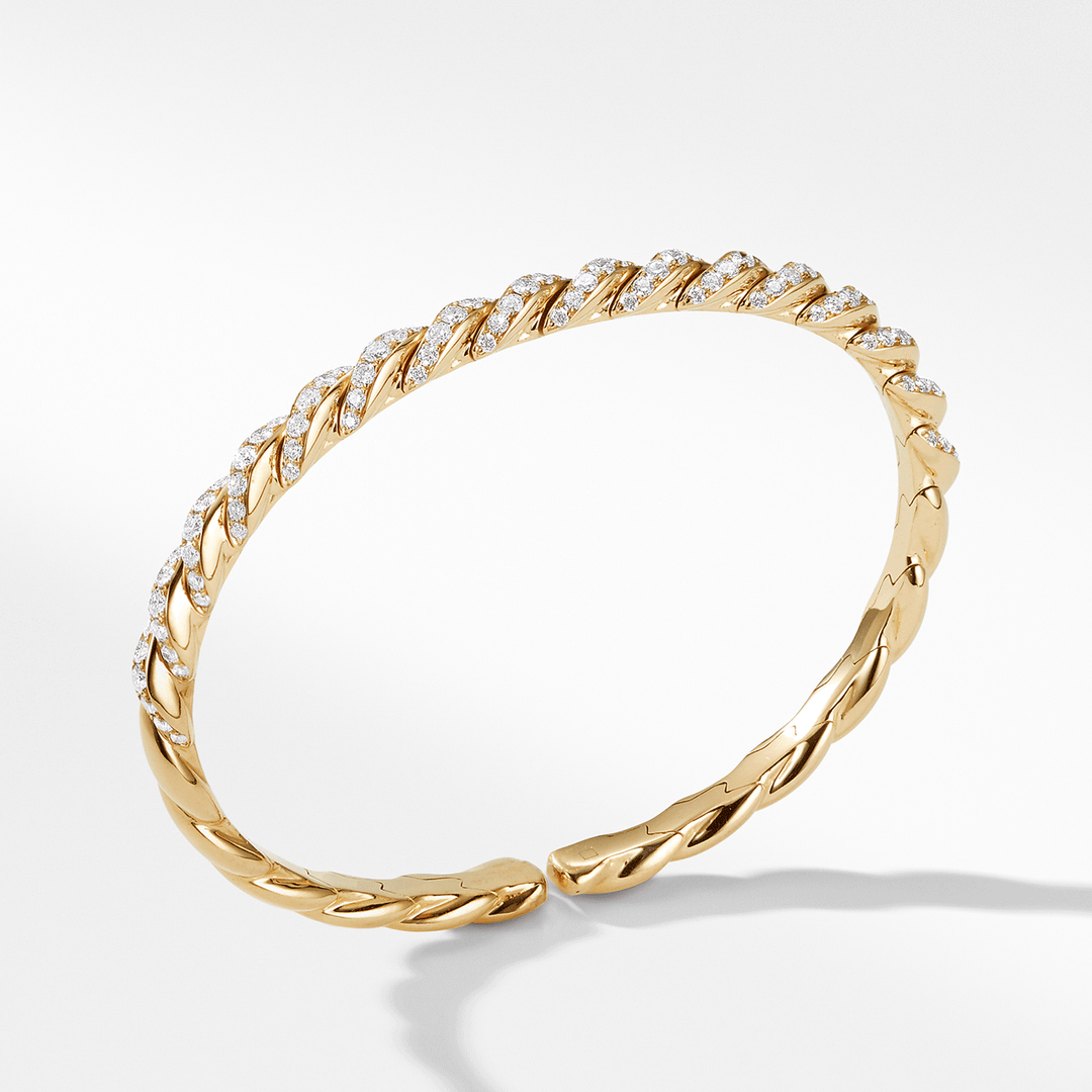 David Yurman Pavéflex Bracelet in 18K Gold with Diamonds