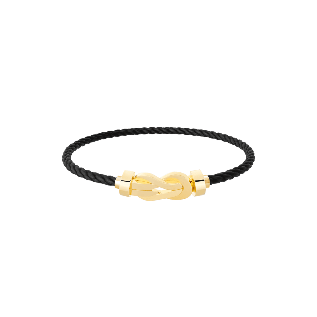 FRED Black PVD Cord 18k Yellow Gold MD Chance Infinie Buckle, Exclusively at Hamilton Jewelers