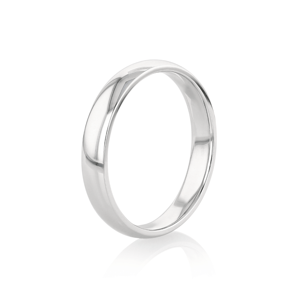 Hamilton Collection 14k White Recycled Gold 4mm Comfort Fit Wedding Band