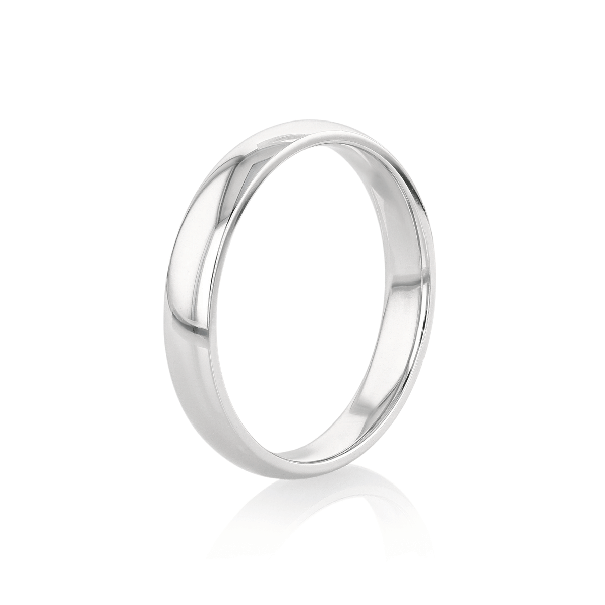 Hamilton Collection 14k White Recycled Gold 4mm Comfort Fit Wedding Band