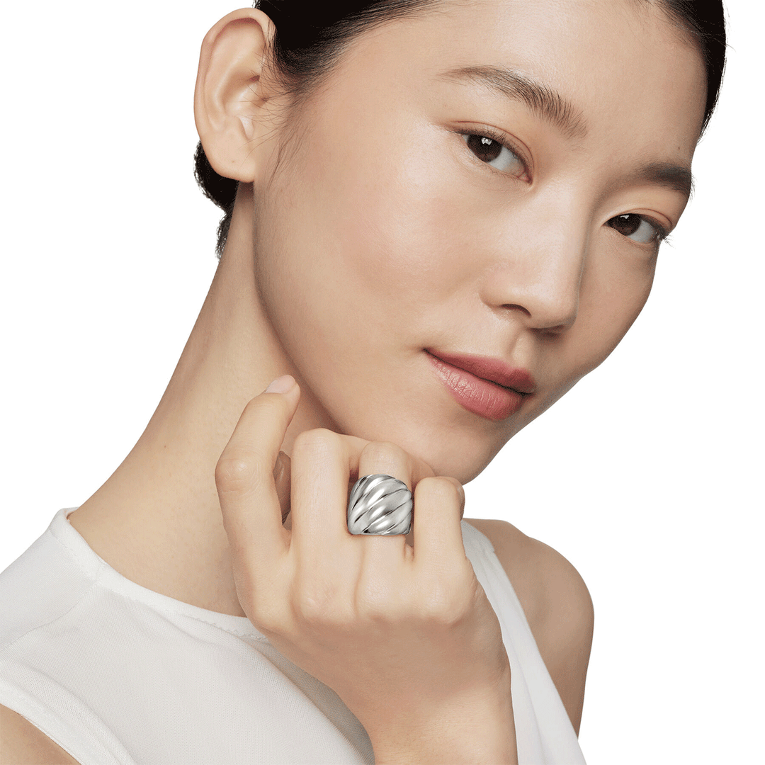 David Yurman Sculpted Cable Ring in Sterling Silver