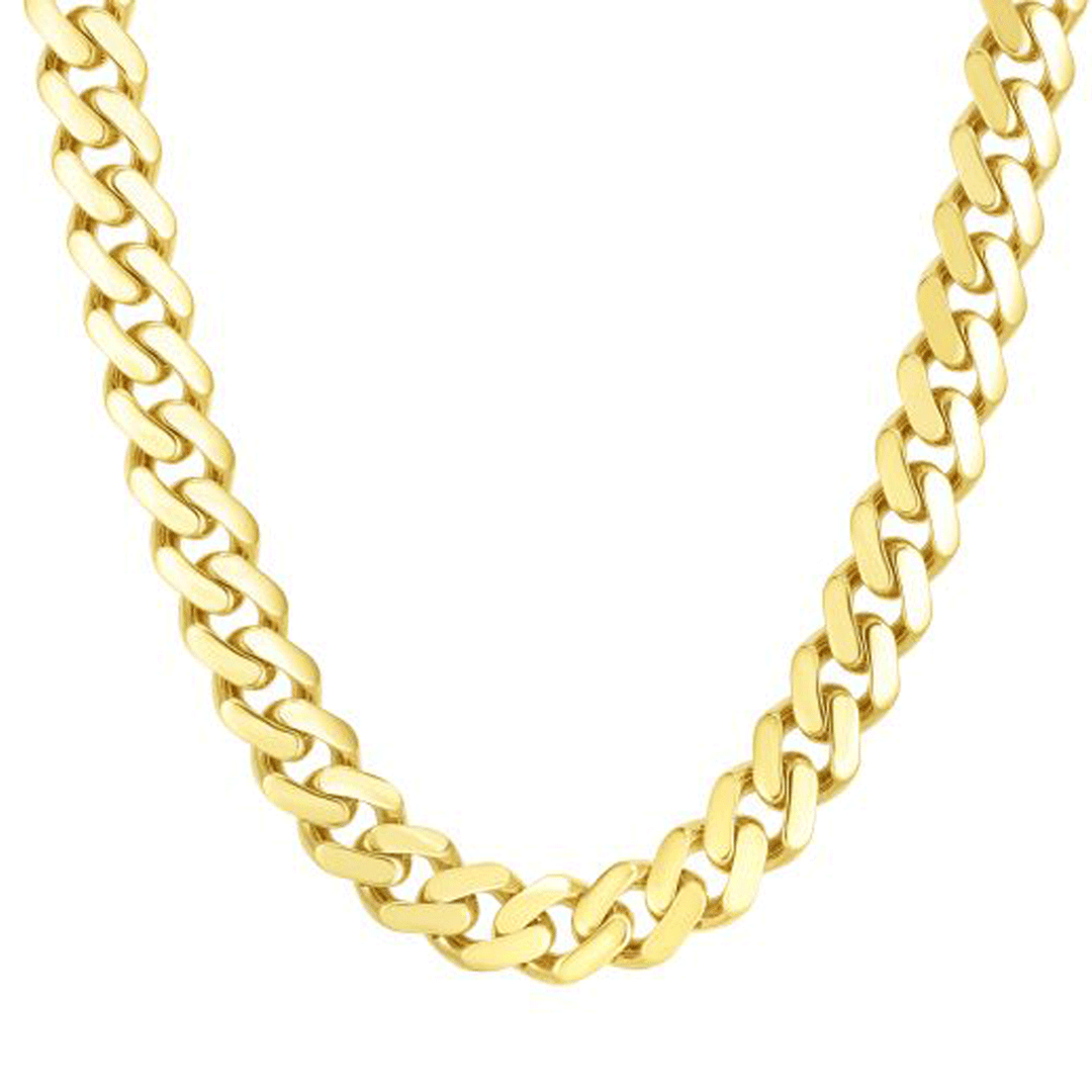 Men's 14k Yellow Gold Miami Cuban Link Necklace