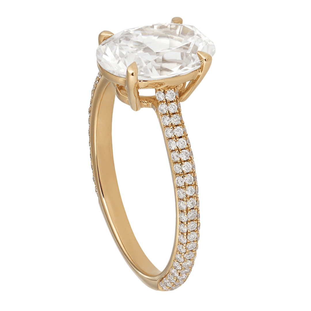 Olivia 18k Yellow Gold and Diamond Engagement Semi Mount Ring