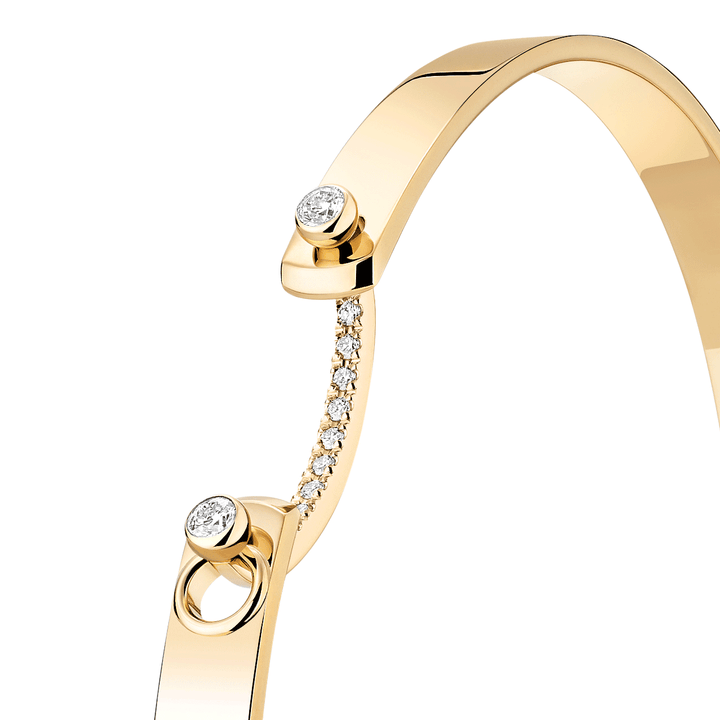 Nouvel Heritage Business Meeting Mood 18k Yellow Gold Bangle