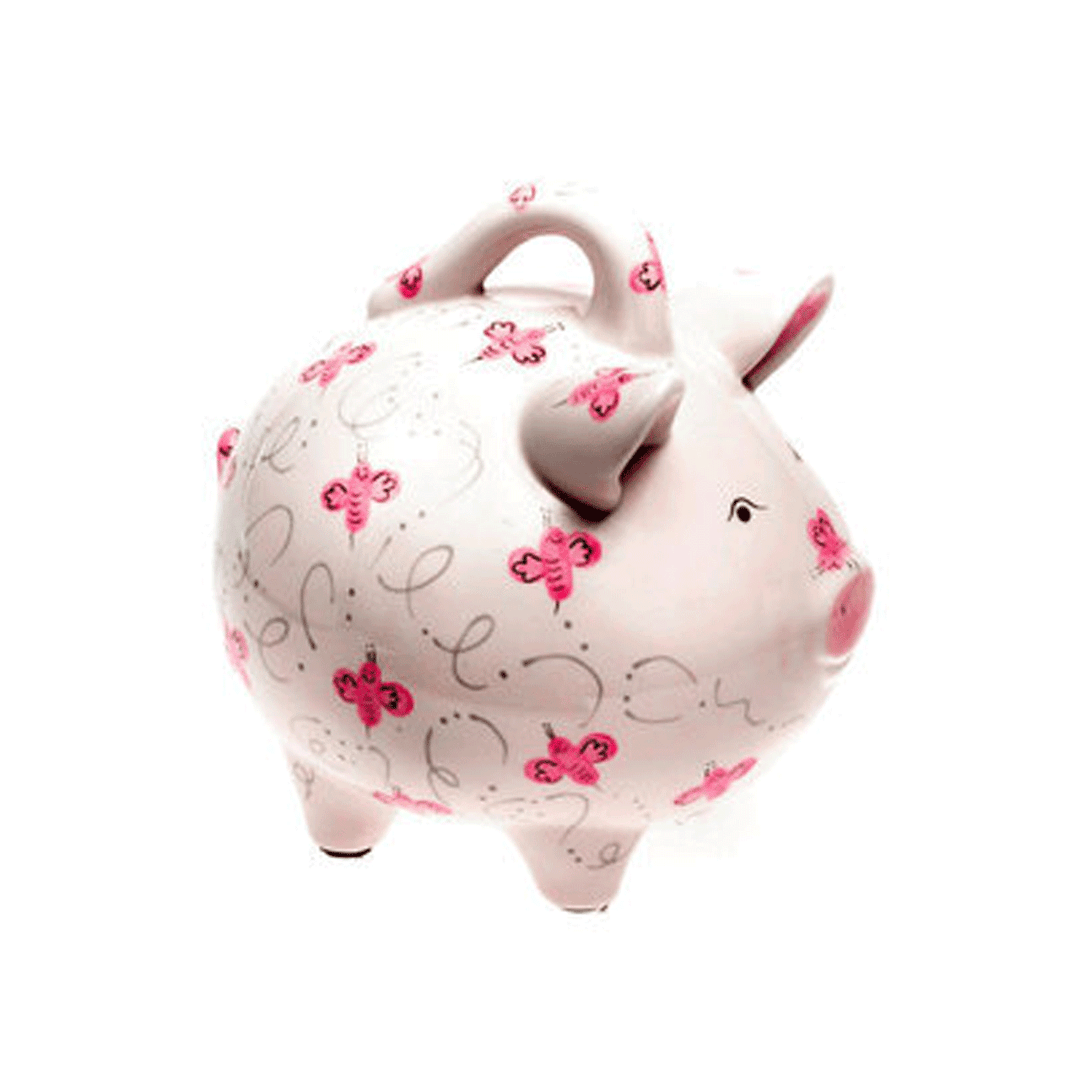 Pink Beez Middle Piggy Bank