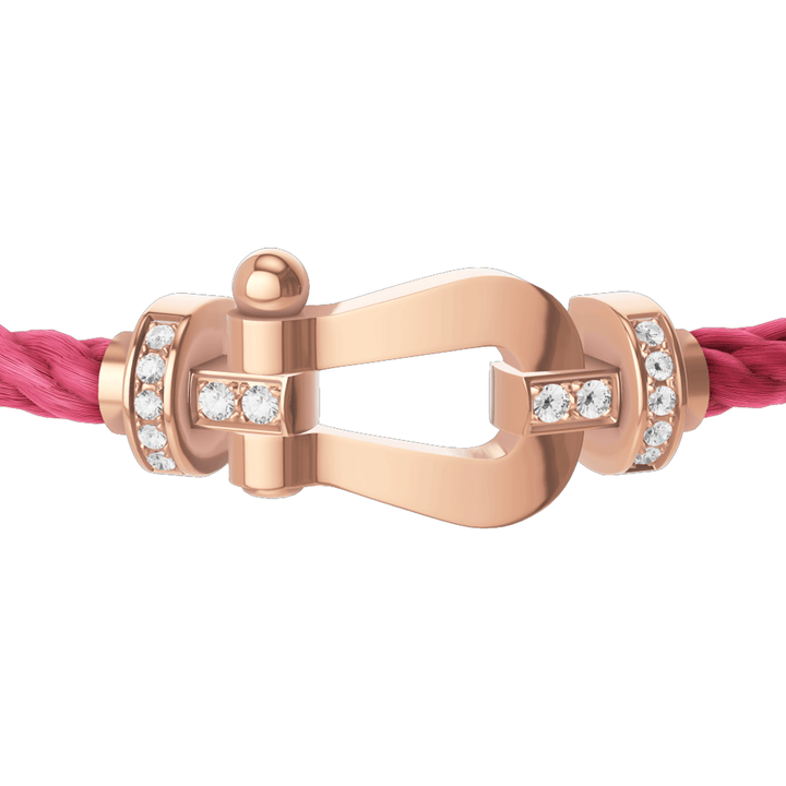 FRED Force 10 Rose Cord with 18k Rose Half Diamond LG Buckle, Exclusively at Hamilton Jewelers