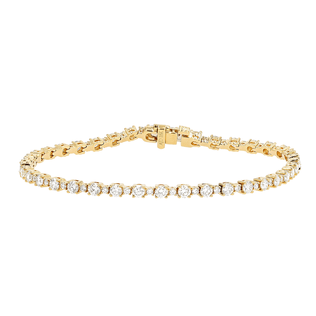18k Yellow Gold and 3.67 Total Weight Diamond Bracelet