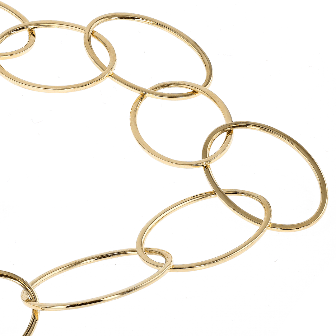 Hamilton Collection 14k Yellow Gold 25 Inch Large Oval Link Necklace