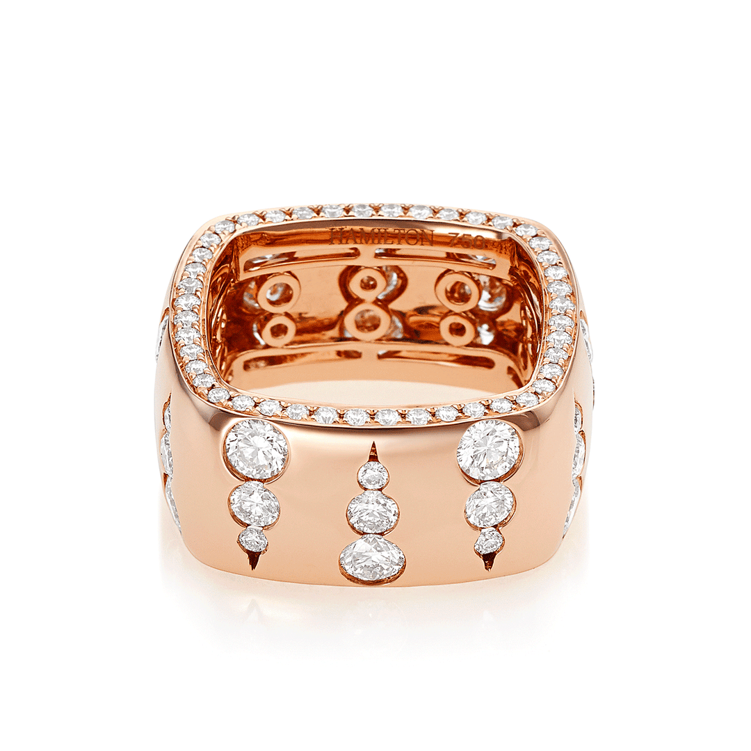 Mercer 18k Rose Gold and Diamond 3.27 Total Weight Wide Ring