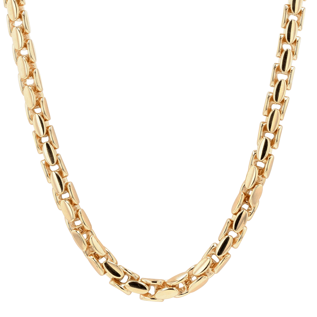 Men's 18k Yellow Gold 22 Inch Round Link Chain