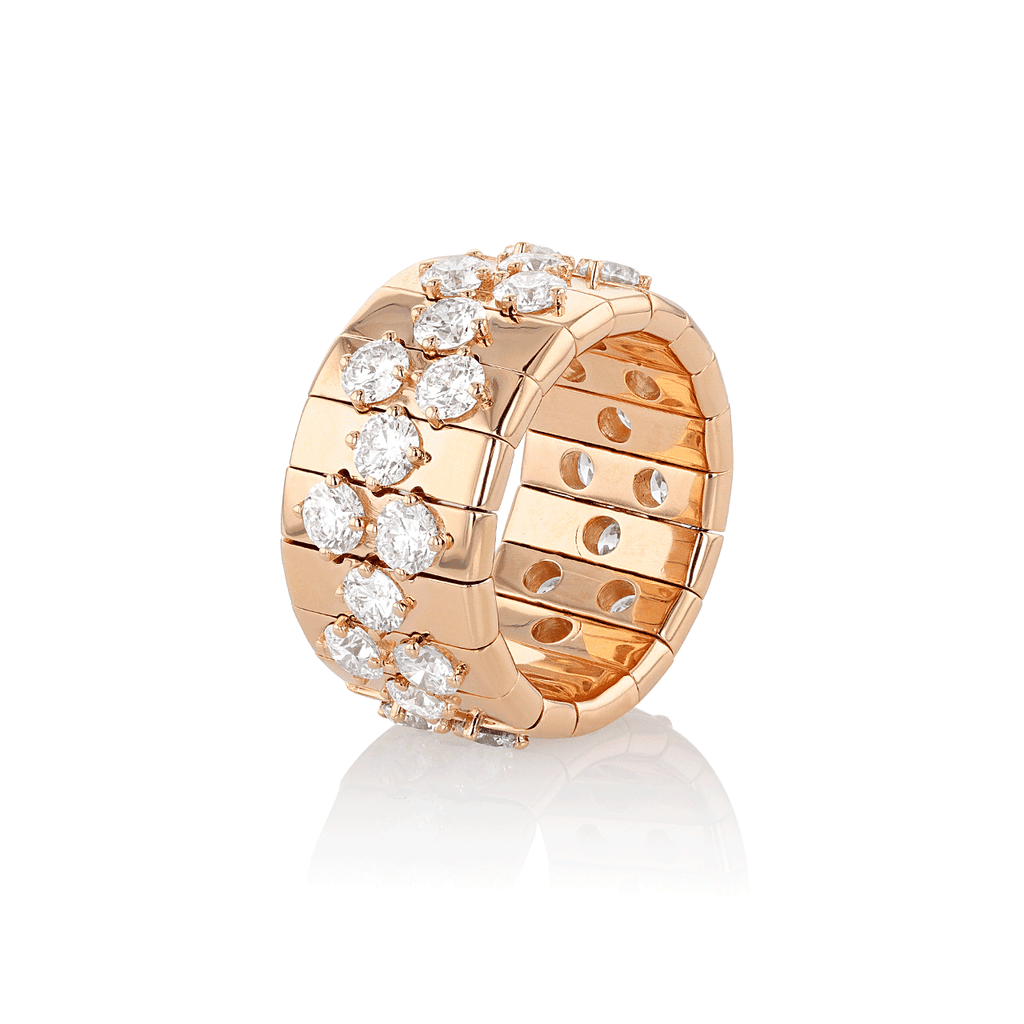 18k Rose Gold and 3.90 Total Weight Diamond Fashion Band