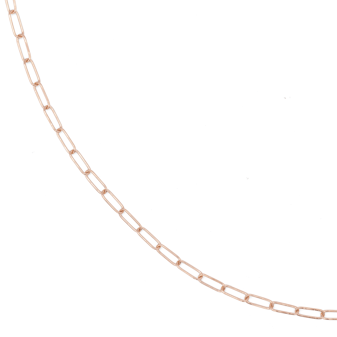 Hamilton Collection 14k Rose Recycled Gold Extra Small 2.2mm Long Link Chain 18 Inch Necklace