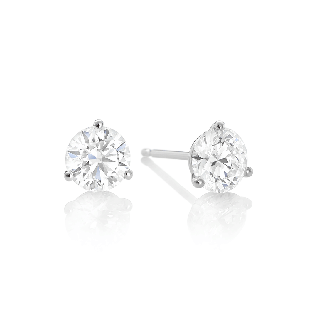 Select 14k Gold and 2.50 Total Weight Diamond Studs