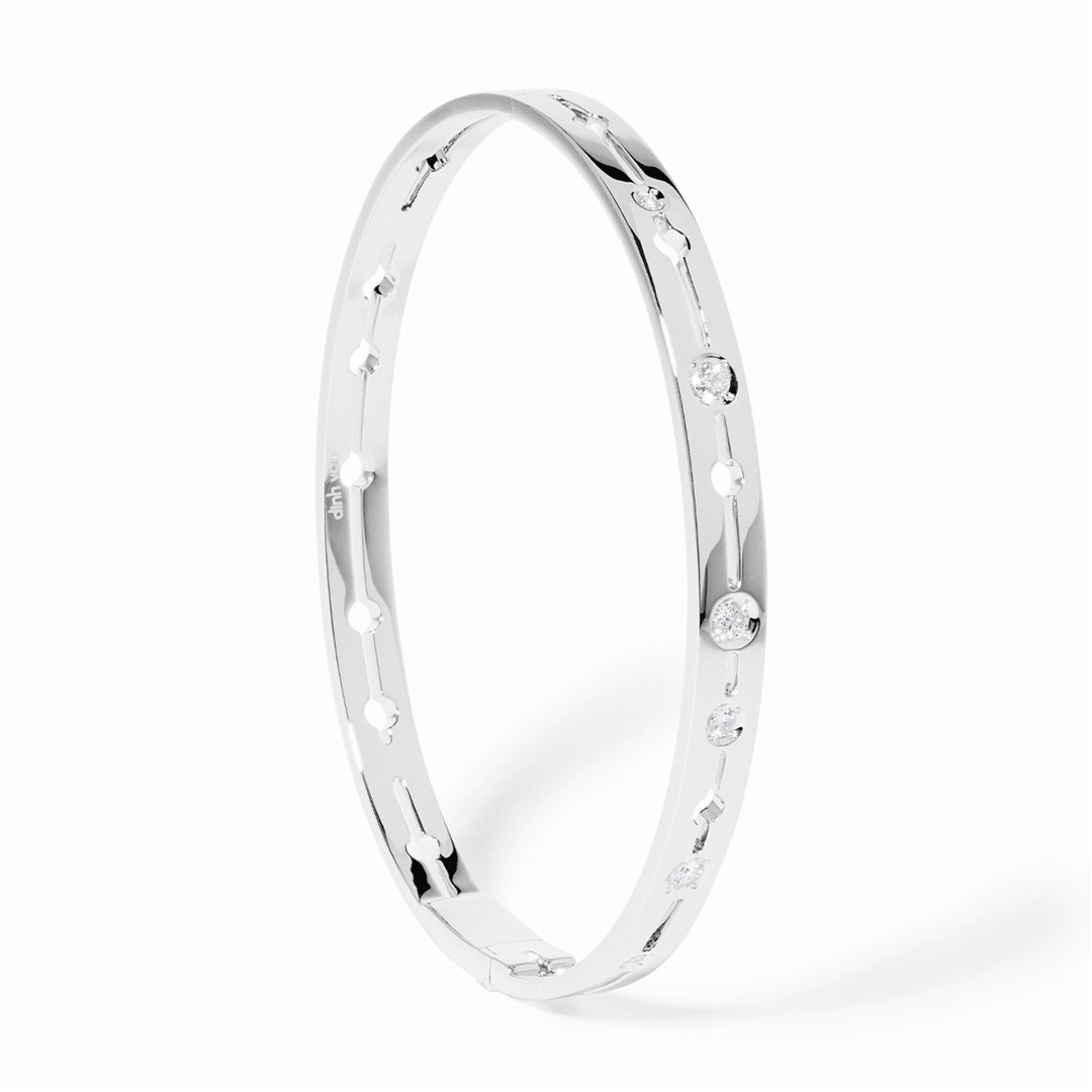 Dinh Van Pulse 18k white Gold and Diamond Bracelet