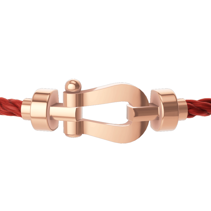 FRED Red Cord Bracelet with 18k Rose Gold MD Buckle, Exclusively at Hamilton Jewelers