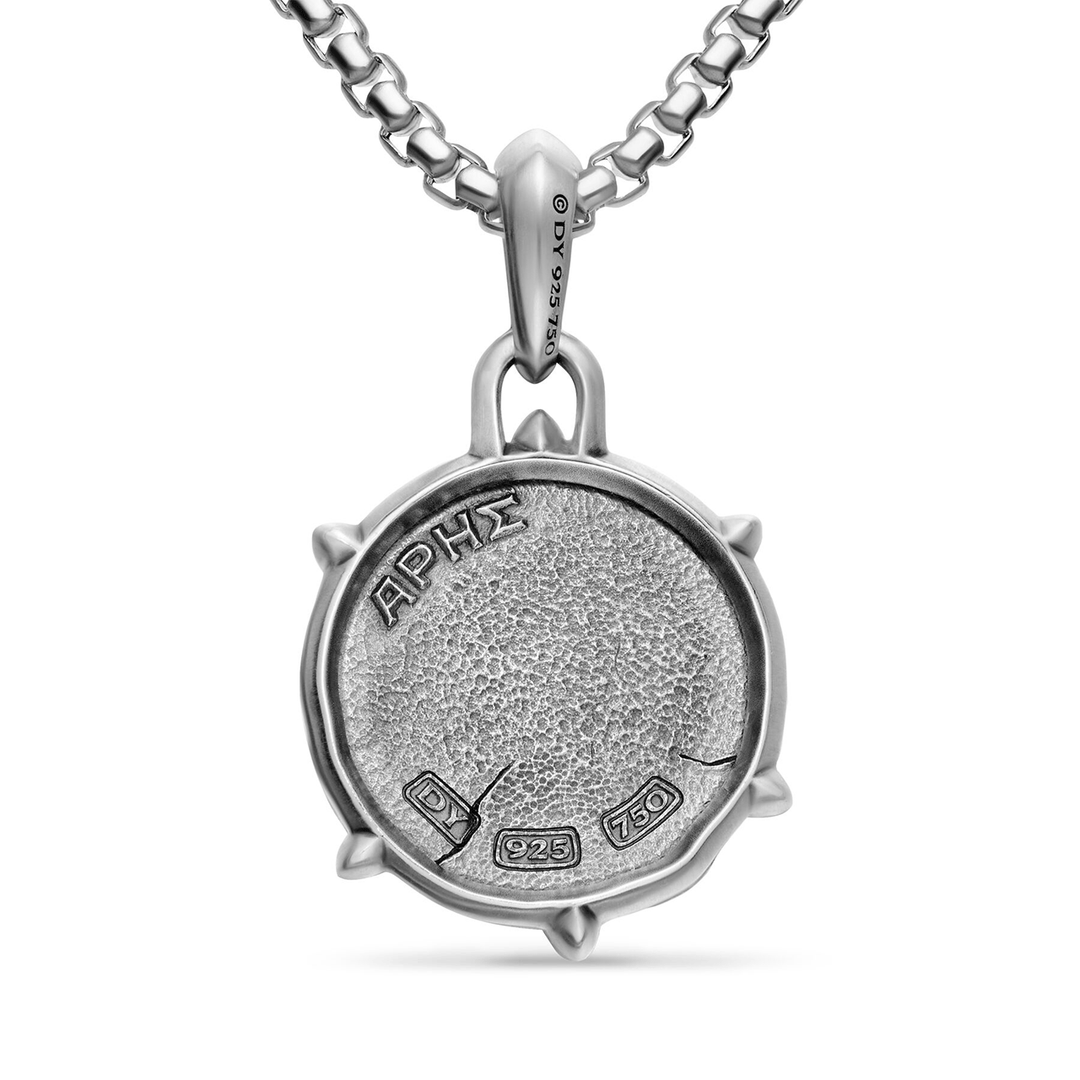 David Yurman Ares Amulet Sterling Silver with 18K Yellow Gold, 26.4mm