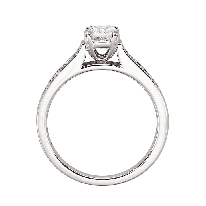 Hamilton Cherish Collection 18k White Gold  and 0.75 Total Weight Diamond Channel Set Engagement Ring