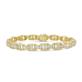 Charles Krypell 18k Yellow Gold and 3.98 Total Weight Diamond Link Bracelet