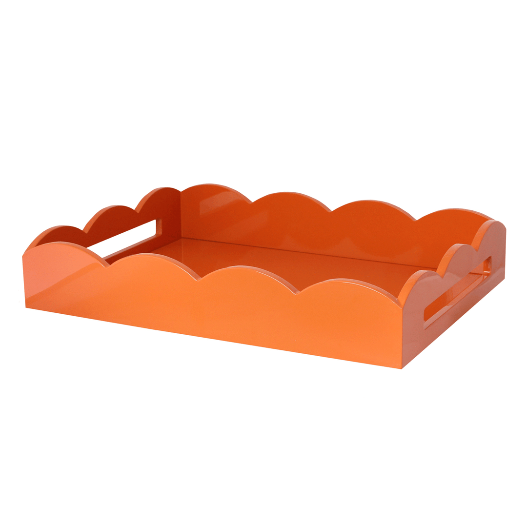 Orange Scalloped Edge Tray