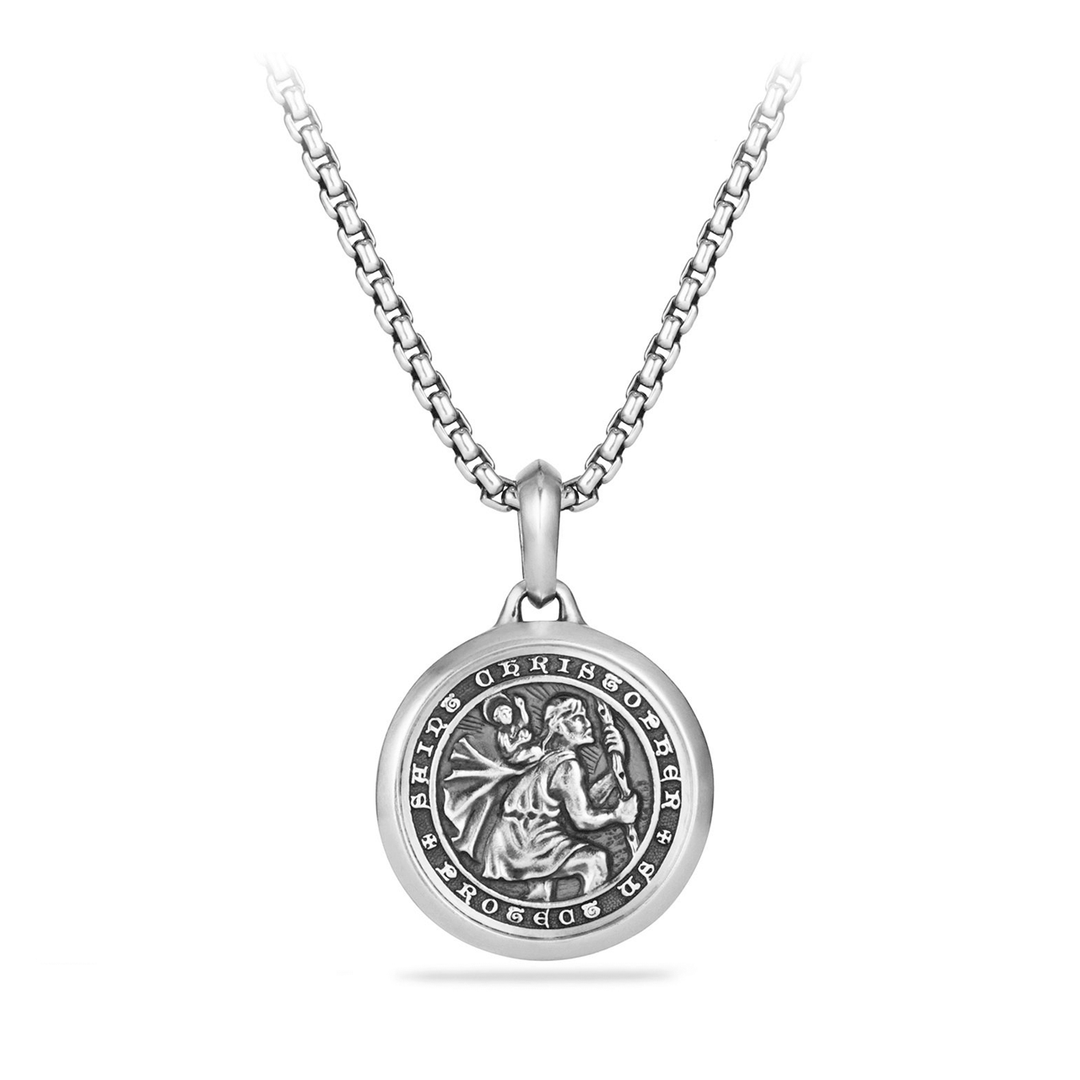 David Yurman St. Christopher Amulet Sterling Silver, 26.5mm