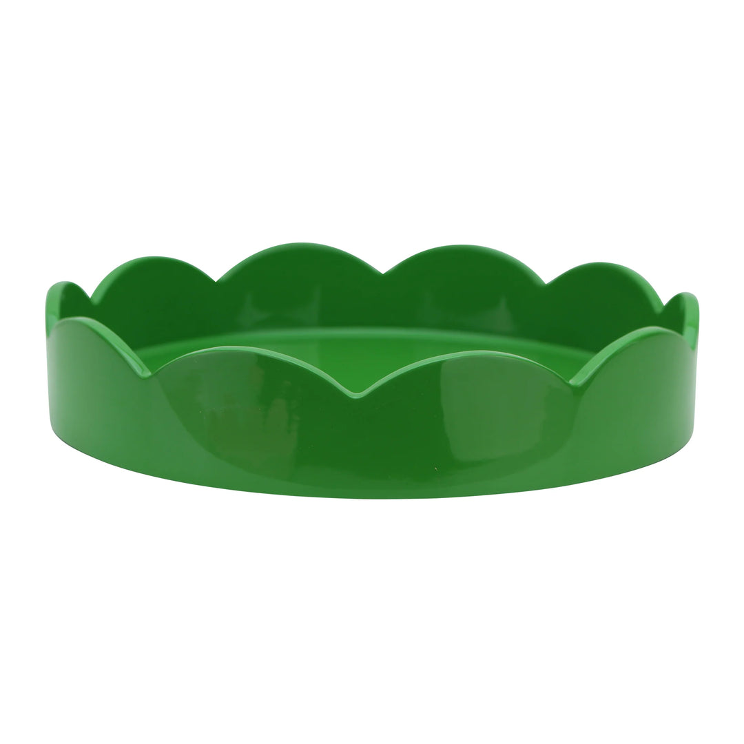 Leaf Green Small Scalloped Tray