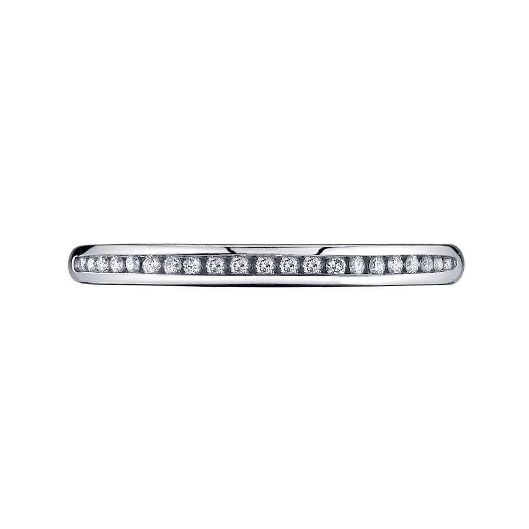 Hamilton Duet Collection 18k White Gold and 0.11 Total Weight Diamond Wedding Band