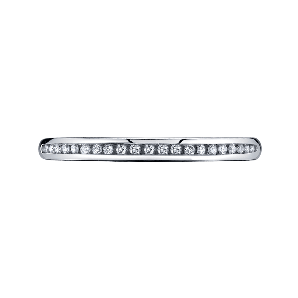 Hamilton Duet Collection 18k White Gold and 0.11 Total Weight Diamond Wedding Band