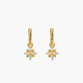 David Yurman Petite Modern Renaissance® Pyramid Drop Earrings 18K Yellow Gold with Diamonds, 18.8mm