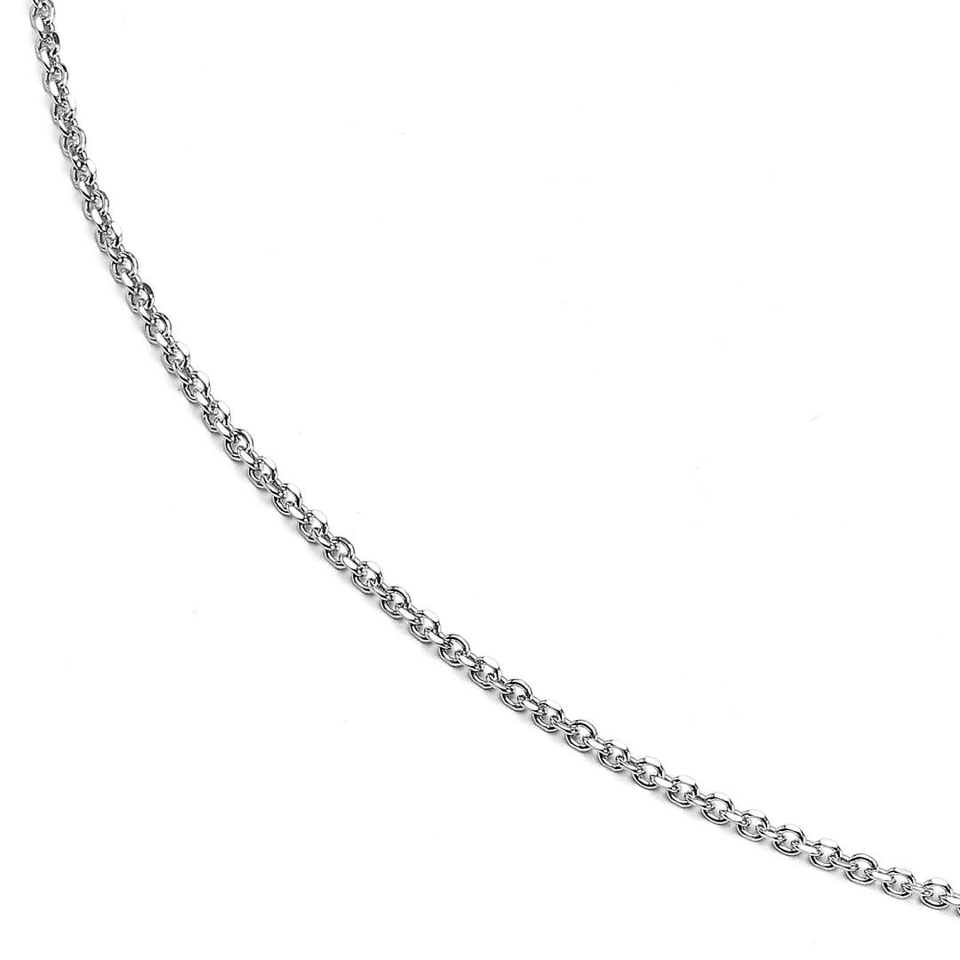 Hamilton Collection Mercer 14k White Recycled Gold 1.5mm Cable 16 Inch Necklace