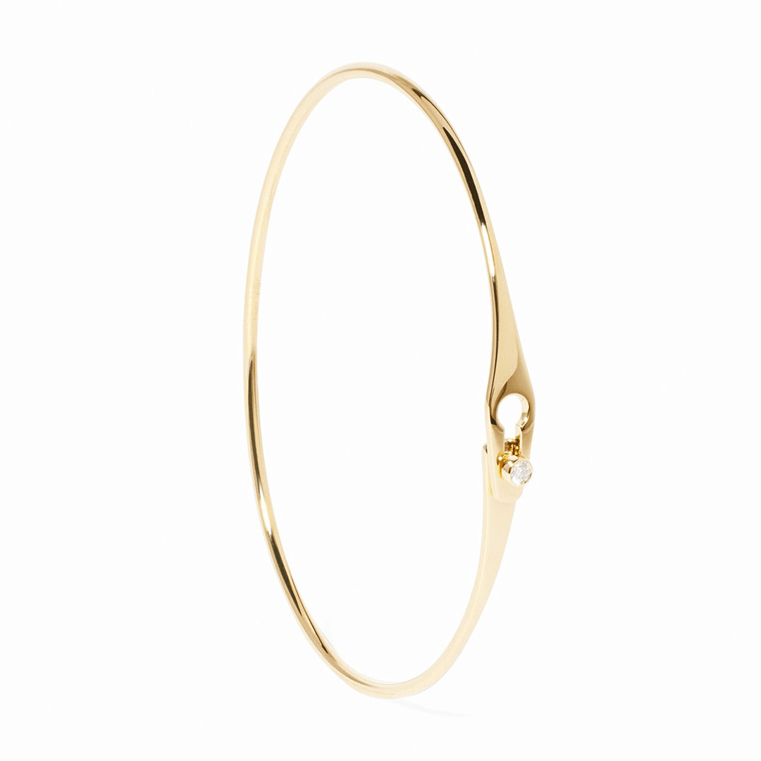 Dinh Van 18k Yellow Gold Serrure Jonc Bracelet