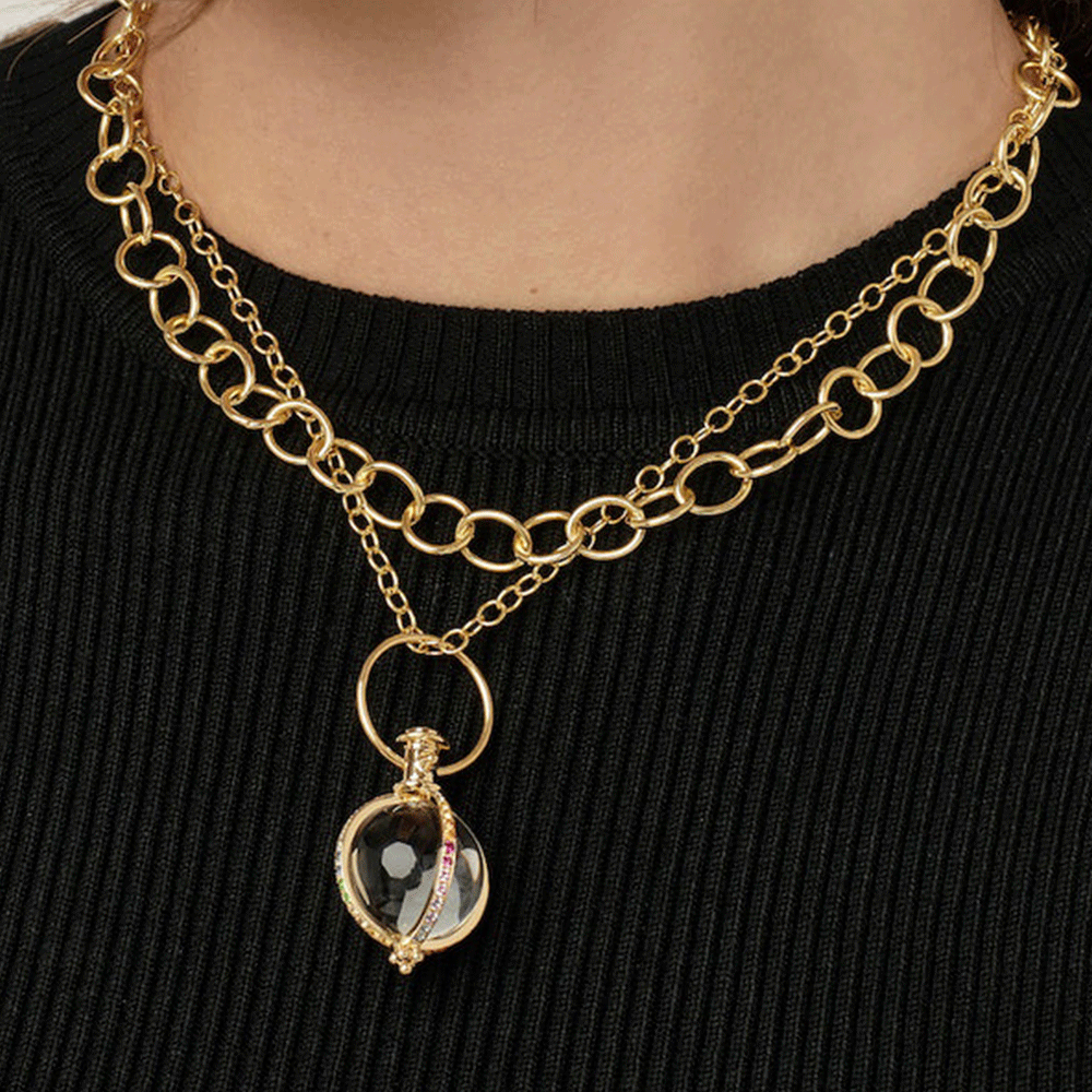 Temple St. Clair 18k Classic Rainbow Amulet