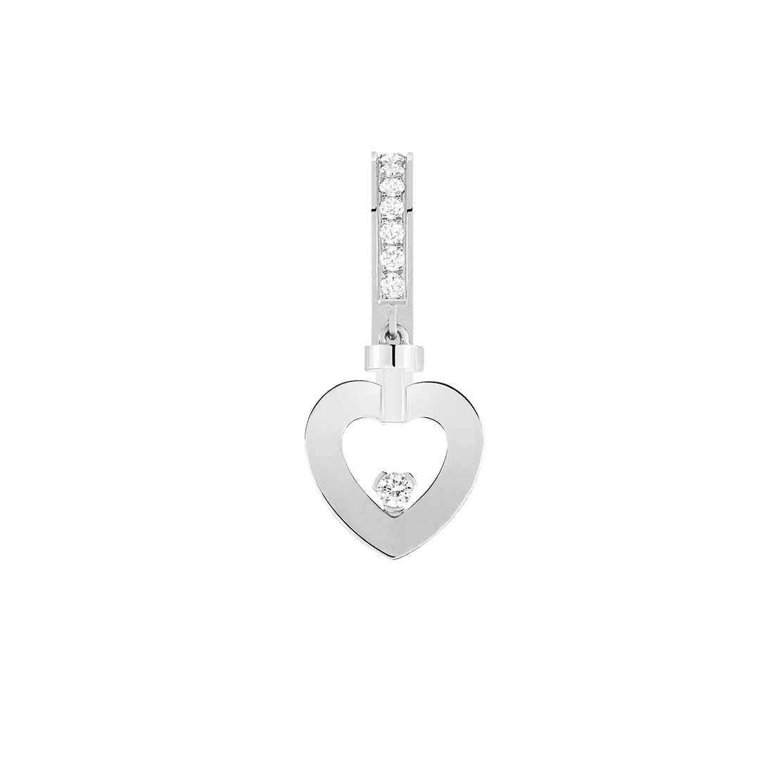 Fred Pretty Woman 18k White Gold and Diamond Single Heart Earring, Exclusively at Hamilton Jewelers
