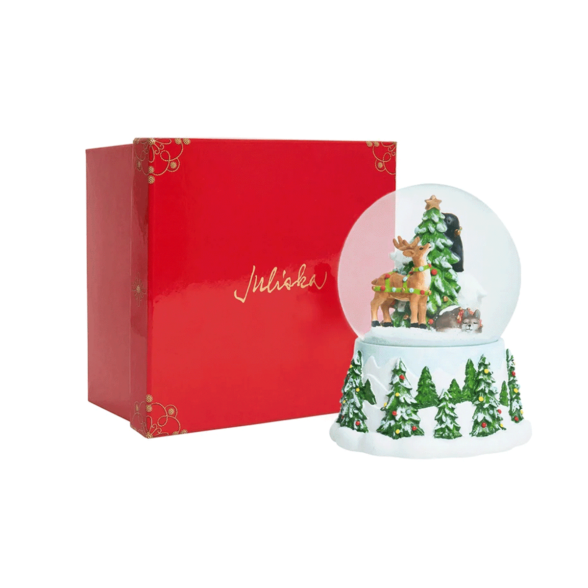 Jusliska  Berry & Thread North Pole Animal Snow Globe