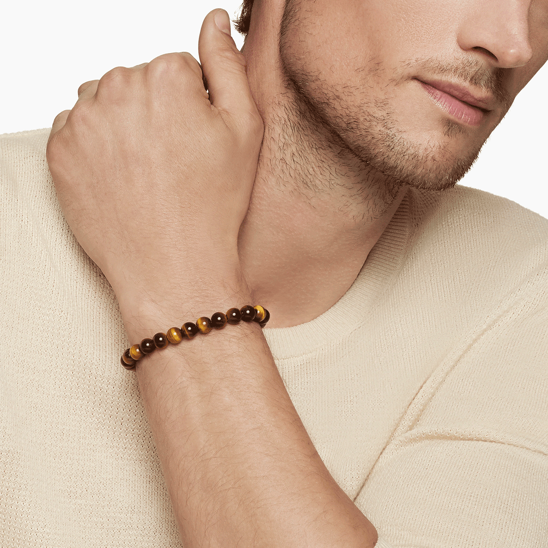 David Yurman Spiritual Beads Bracelet with Tiger's Eye, 8mm