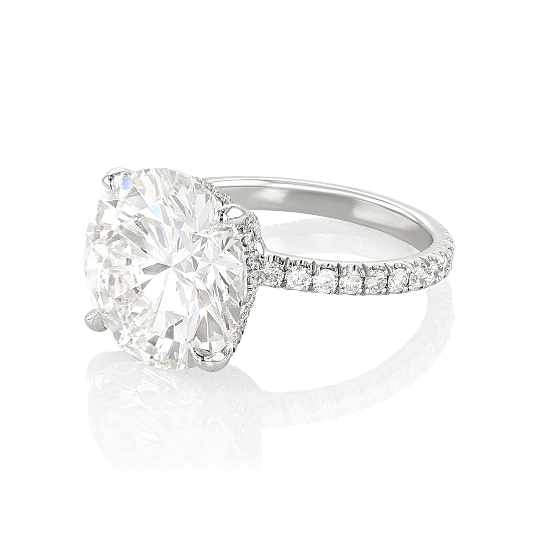 Hamilton Private Reserve Collection Platinum and Round Diamond 7.85 Total Weight Engagement Ring