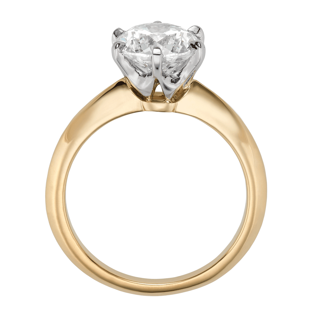 Hamilton Embrace Collection 18k Yellow Gold and Engagement Mounting Ring For Round Diamond