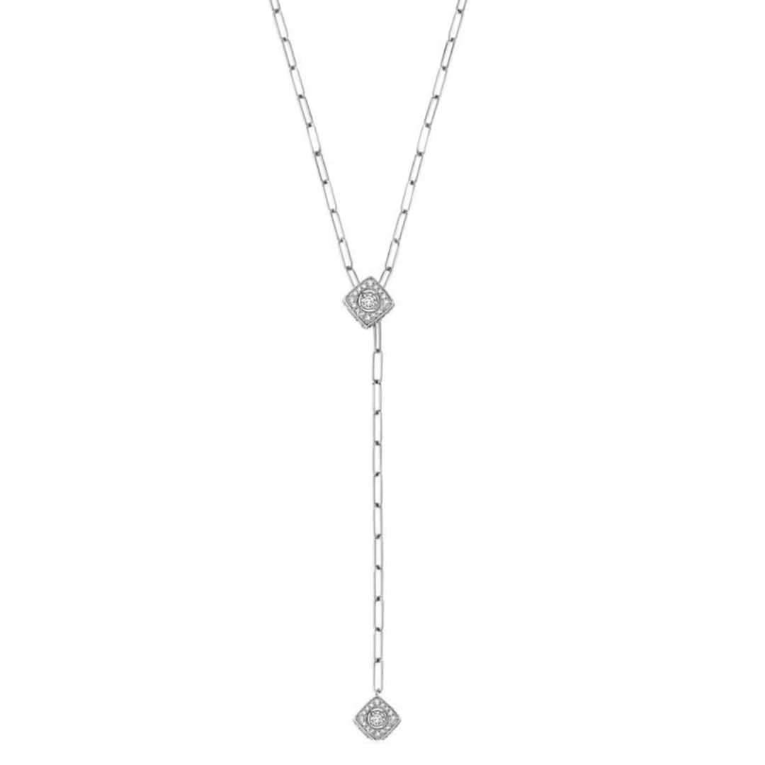 Dinh Van Le Cube Diamant XL 18k White Gold and Diamond Necklace