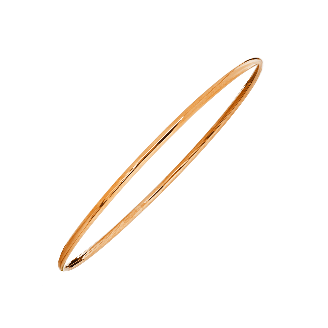 Hamilton Collection 14k Rose Gold Thin Bangle Bracelet