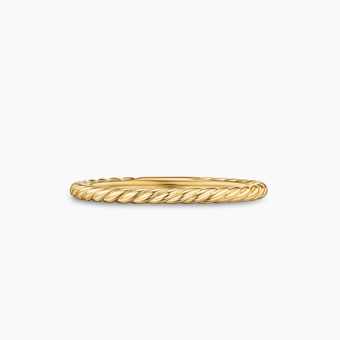 David Yurman Petite Modern Renaissance Band Ring 18k Yellow Gold, 1.7mm