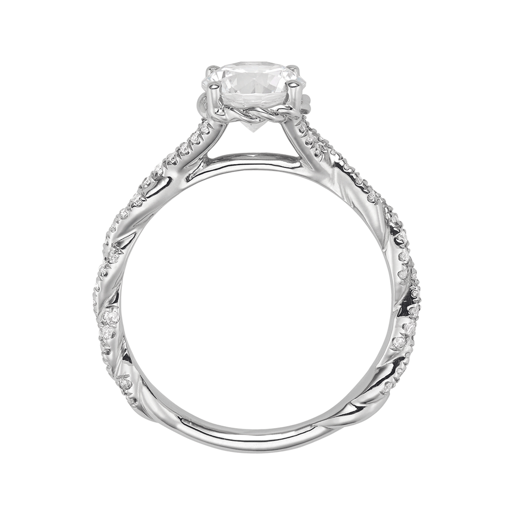 Platinum and .23 Total Weight Full Twist Mounting Ring