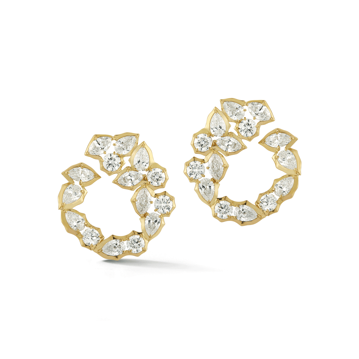 Jade Trau Posey 18k Yellow Gold Hoops
