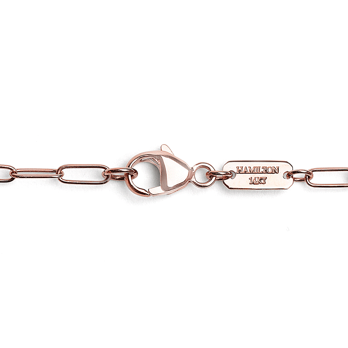 Hamilton Collection 14k Rose Recycled Gold Extra Small 2.2mm Long Link Chain 16 Inch Necklace