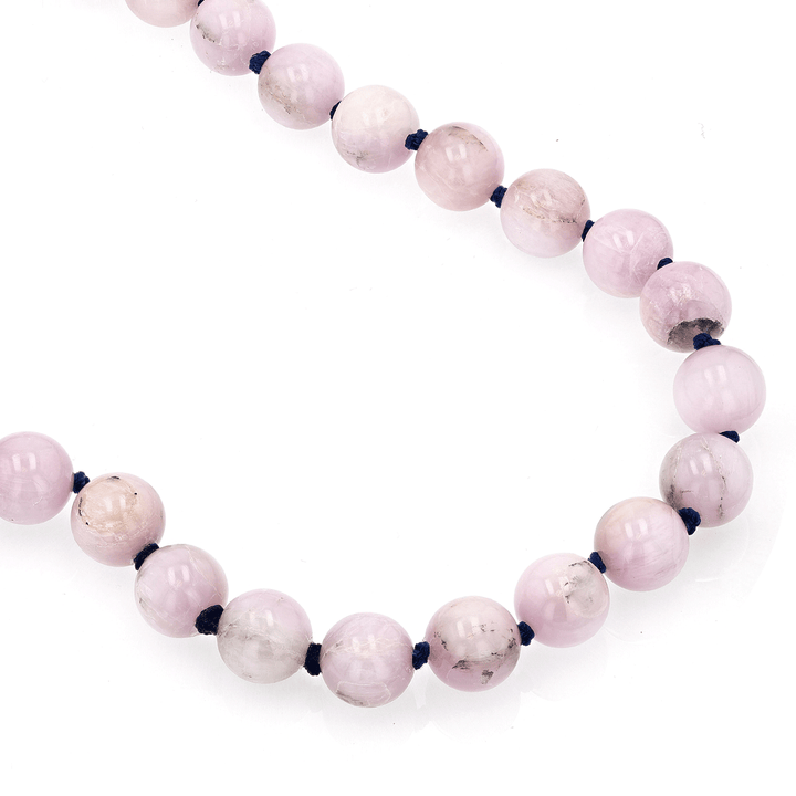 Blue Silk Kunzite Bead 34" Necklace