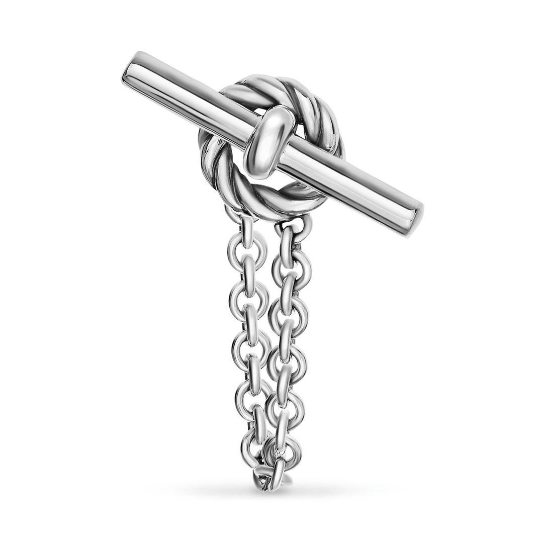 David Yurman DY Mercer® Petite Toggle Chain Stud Earrings Sterling Silver, 38.2mm