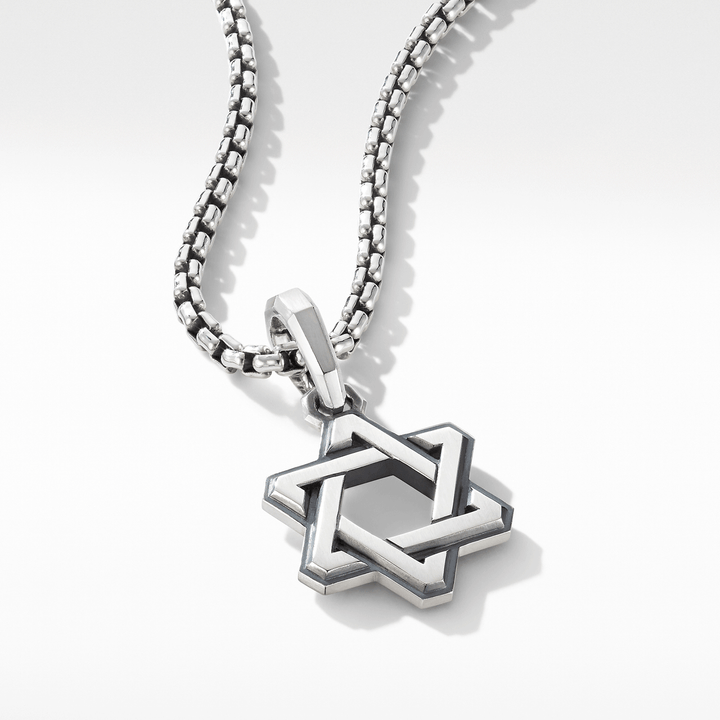 David Yurman Deco Star of David Pendant Sterling Silver, 19.5mm