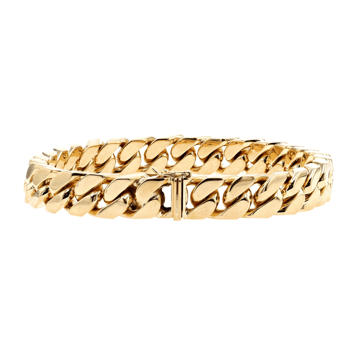 Men's 18k Yellow Gold Curb Link Bracelet