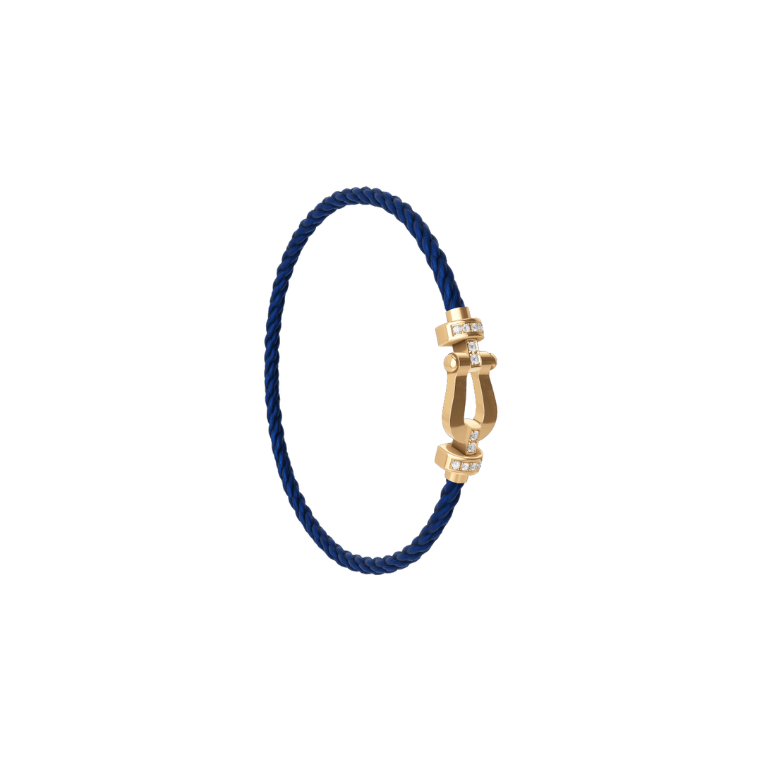 FRED Force 10 Navy Cord with 18k Yellow Half Diamond MD Buckle, Exclusively at Hamilton Jewelers
