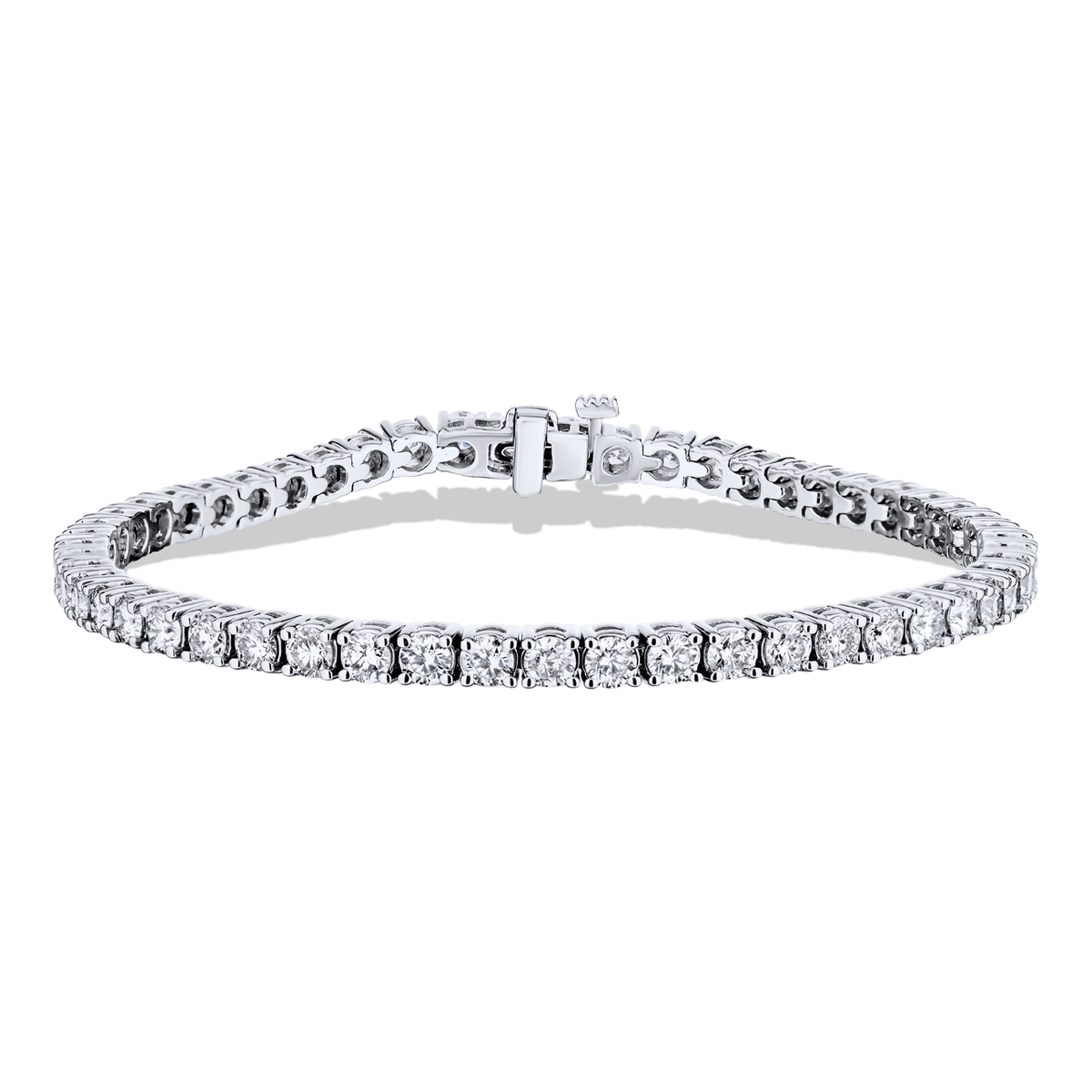 Hamilton Classic Collection 18k White Gold and 5.30 Total Weight Natural Diamond Line Bracelet